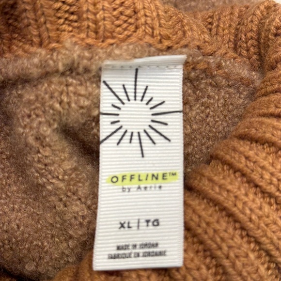 OFFLINE BY AERIE CHILLSIDE TURTLENECK KNIT OVERSIZED SWEATER size XL - Picture 3 of 7